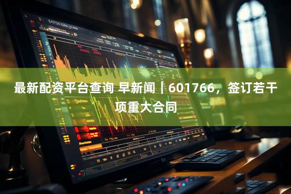 最新配资平台查询 早新闻｜601766，签订若干项重大合同